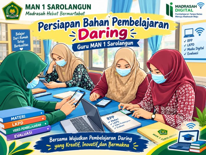 Guru MAN 1 Sarolangun Siapkan Pembelajaran Daring Digital Guru MAN 1 Sarolangun Siapkan Pembelajaran Daring Digital
