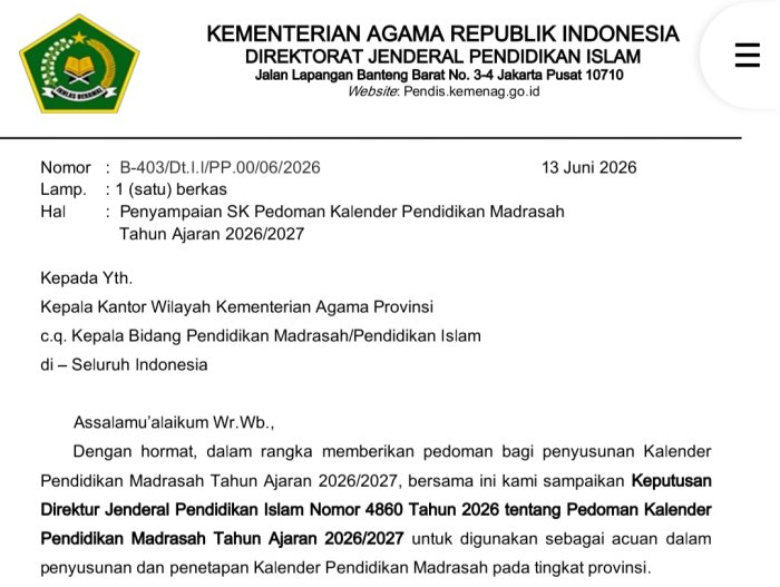 MAN 1 Sarolangun Siap Jalankan Kalender Pendidikan Baru