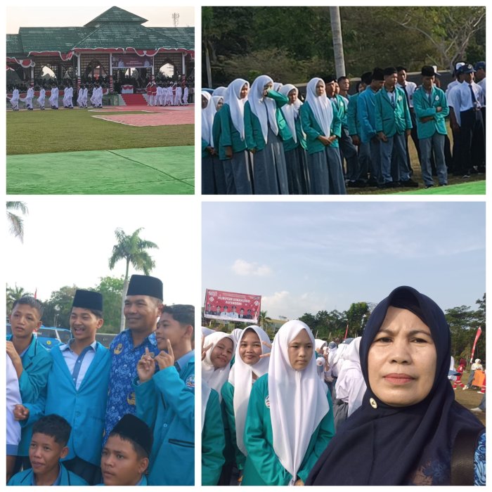 MAN 1 Sarolangun Hadiri Upacara Penurunan Bendera HUT RI ke-81