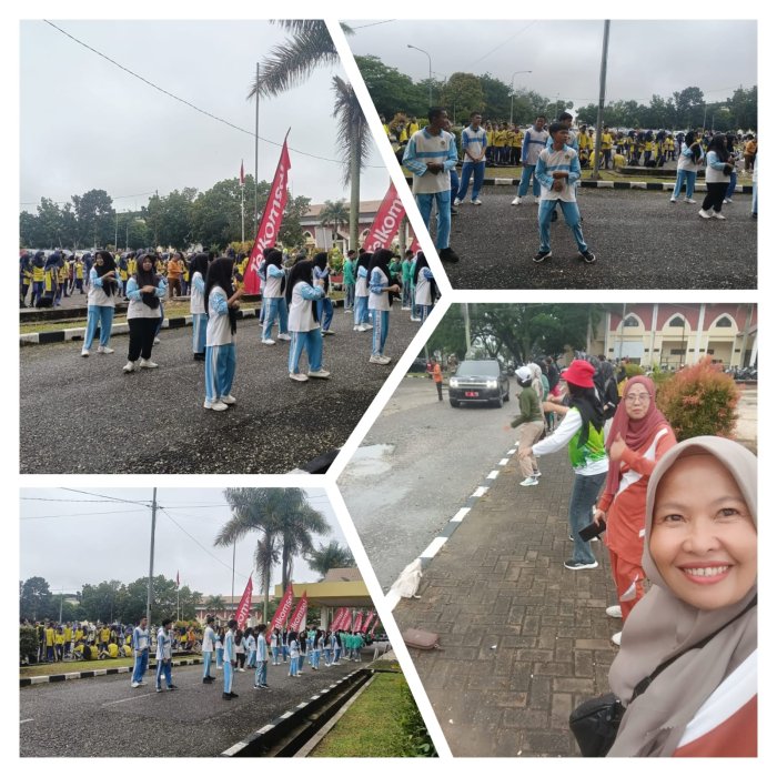 Siswa MAN 1 Sarolangun Meriahkan Senam Sehat Bersama di GOR Sport Centre