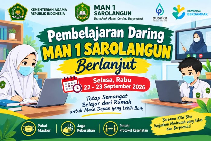 Pembelajaran Daring di MAN 1 Sarolangun Diperpanjang