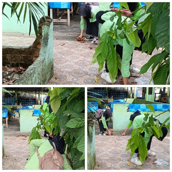 Tingkatkan Kepedulian Lingkungan, Siswa MAN 1 Sarolangun Gelar Aksi Pungut Sampah Sebelum Yasinan