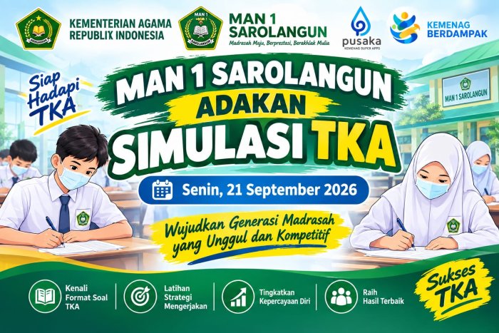 MAN 1 Sarolangun Gelar Simulasi TKA untuk Siswa MAN 1 Sarolangun Gelar Simulasi TKA untuk Siswa