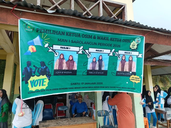 Pemilihan OSIM MAN 1 Sarolangun Laksanakan Pemilihan Layaknya pemilu