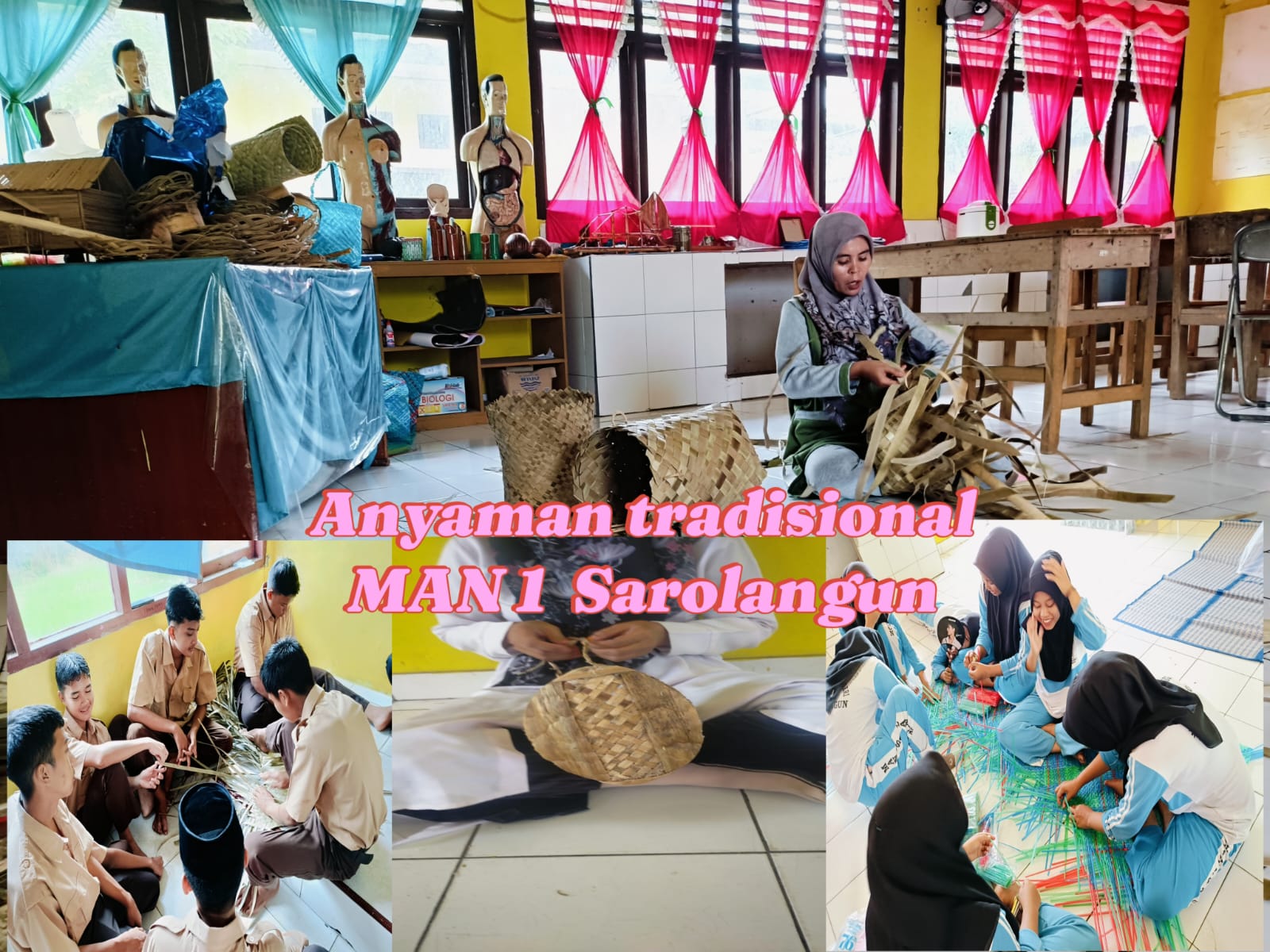 Guru-Guru MAN 1 Sarolangun Membuat Anyaman Tradisional untuk Melestarikan Budaya Lokal