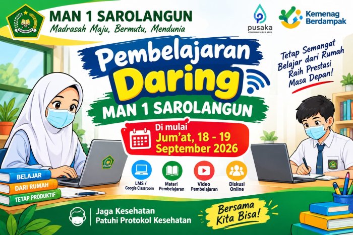 Pembelajaran Daring MAN 1 Sarolangun Dimulai Jumat
