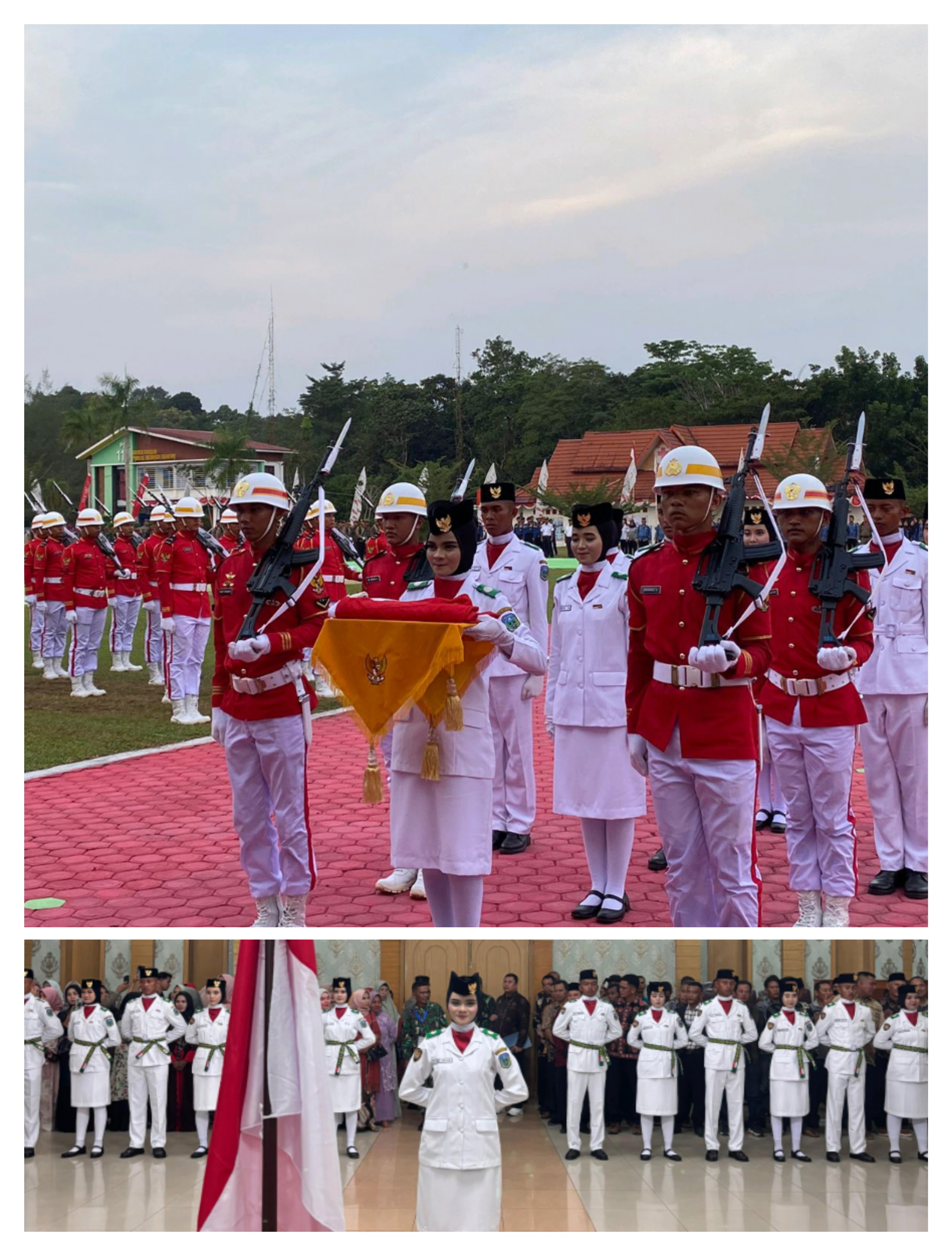 Kebanggaan! Anggota PASKIBRAKA dari MAN 1 Sarolangun terpilih Menjadi Danton Pengukuhan dan Pembawa Baki Upacara Penurunan Bendera Merah-putih 