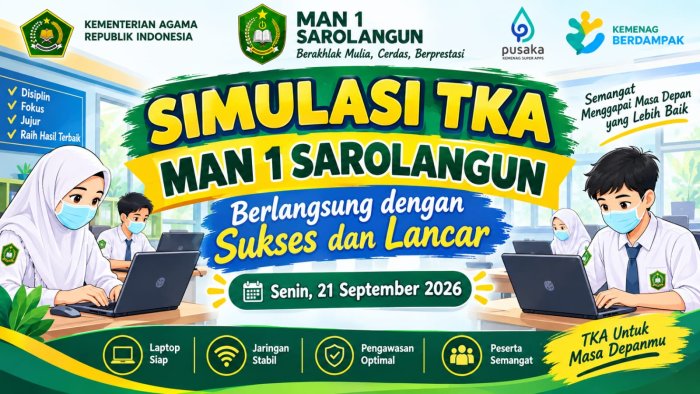 Simulasi TKA MAN 1 Sarolangun Berjalan Sukses Simulasi TKA MAN 1 Sarolangun Berjalan Sukses
