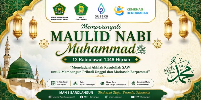 Peringatan Maulid Nabi di MAN 1 Sarolangun Berlangsung Khidmat