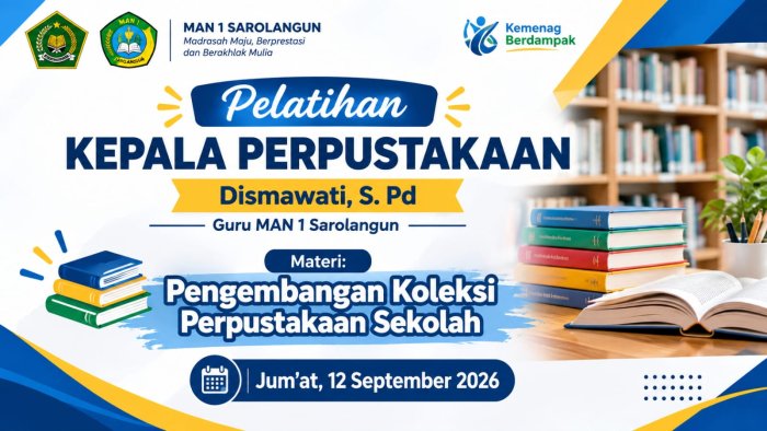Pelatihan Kepala Perpustakaan untuk Pengembangan Koleksi Perpustakaan Sekolah Pelatihan Kepala Perpustakaan untuk Pengembangan Koleksi Perpustakaan Sekolah