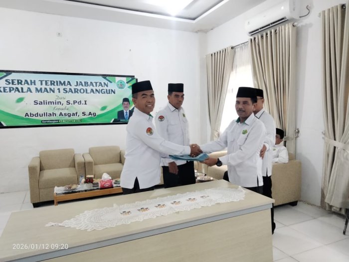 MAN 1 Sarolangun Gelar Sertijab Kepala Madrasah: Abdullah Asgaf, S.Ag. Resmi Nahkodai Madrasah