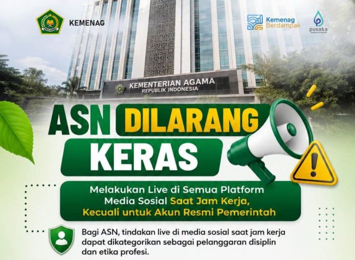 ASN MAN 1 Sarolangun Dilarang Live di Media Sosial Saat Jam Kerja