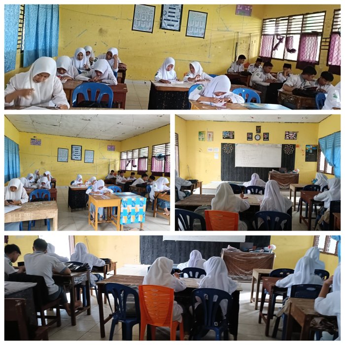 Tantangan Puasa Tak Halangi Prestasi: Siawa Kelas XI F1MP MAN 1 Sarolangun Tetap Semangat Mengikuti Ulangan Matematika