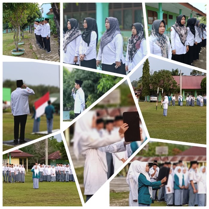 Siswa MAN 1 Sarolangun Khidmat Ikuti Upacara Bendera Senin Pagi bersama Muhammad Abdullah, M.Pd.I