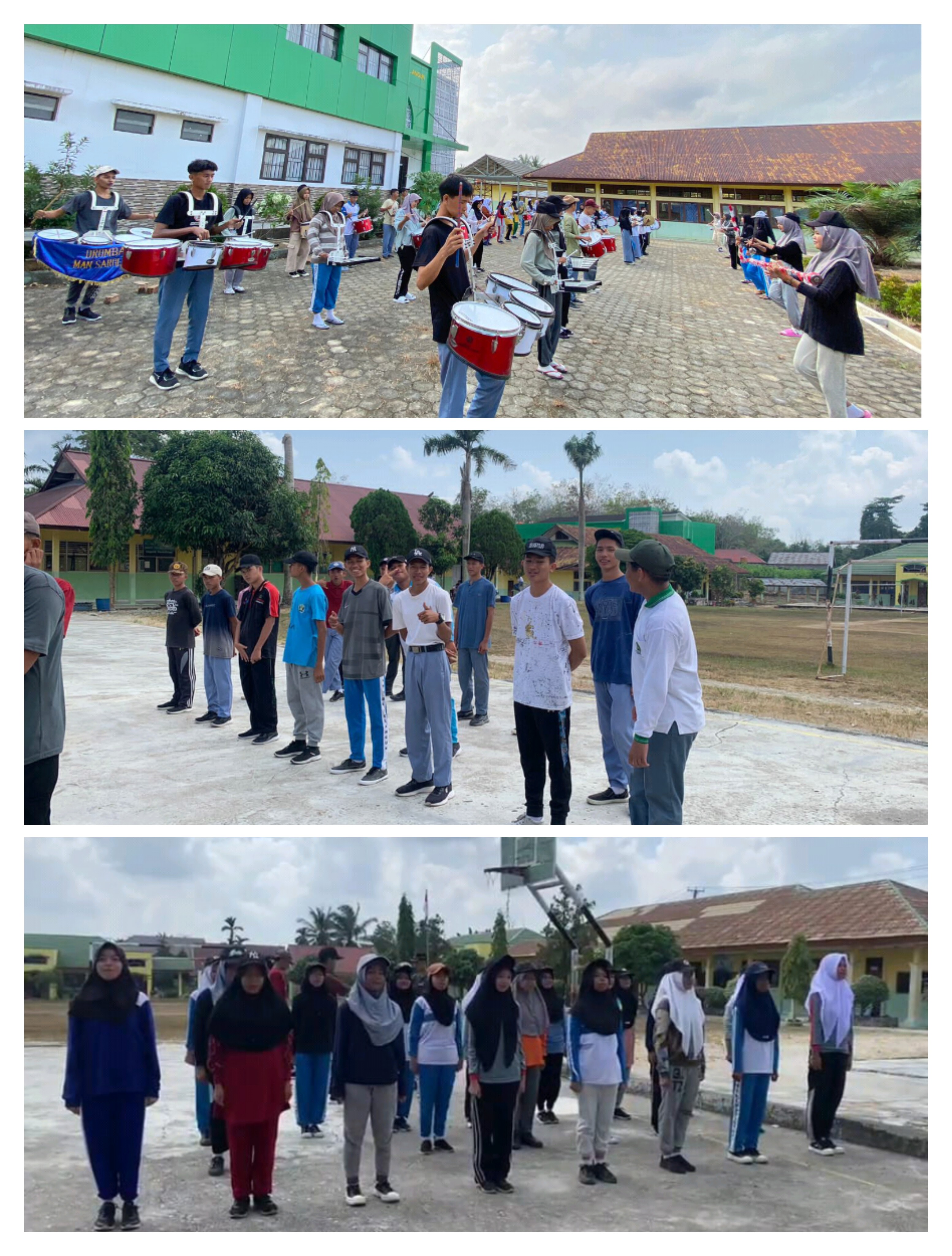 Siswa MAN 1 Sarolangun Rutin Latihan Drumband dan Gerak Jalan, Persiapan Memeriahkan HUT RI